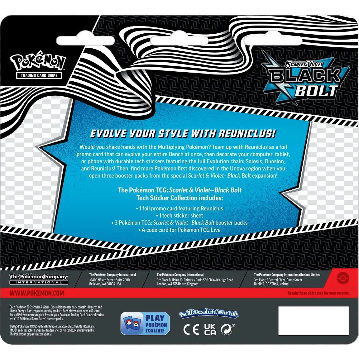 Black Bolt Tech Sticker Collection - SV: Black Bolt (BLK)