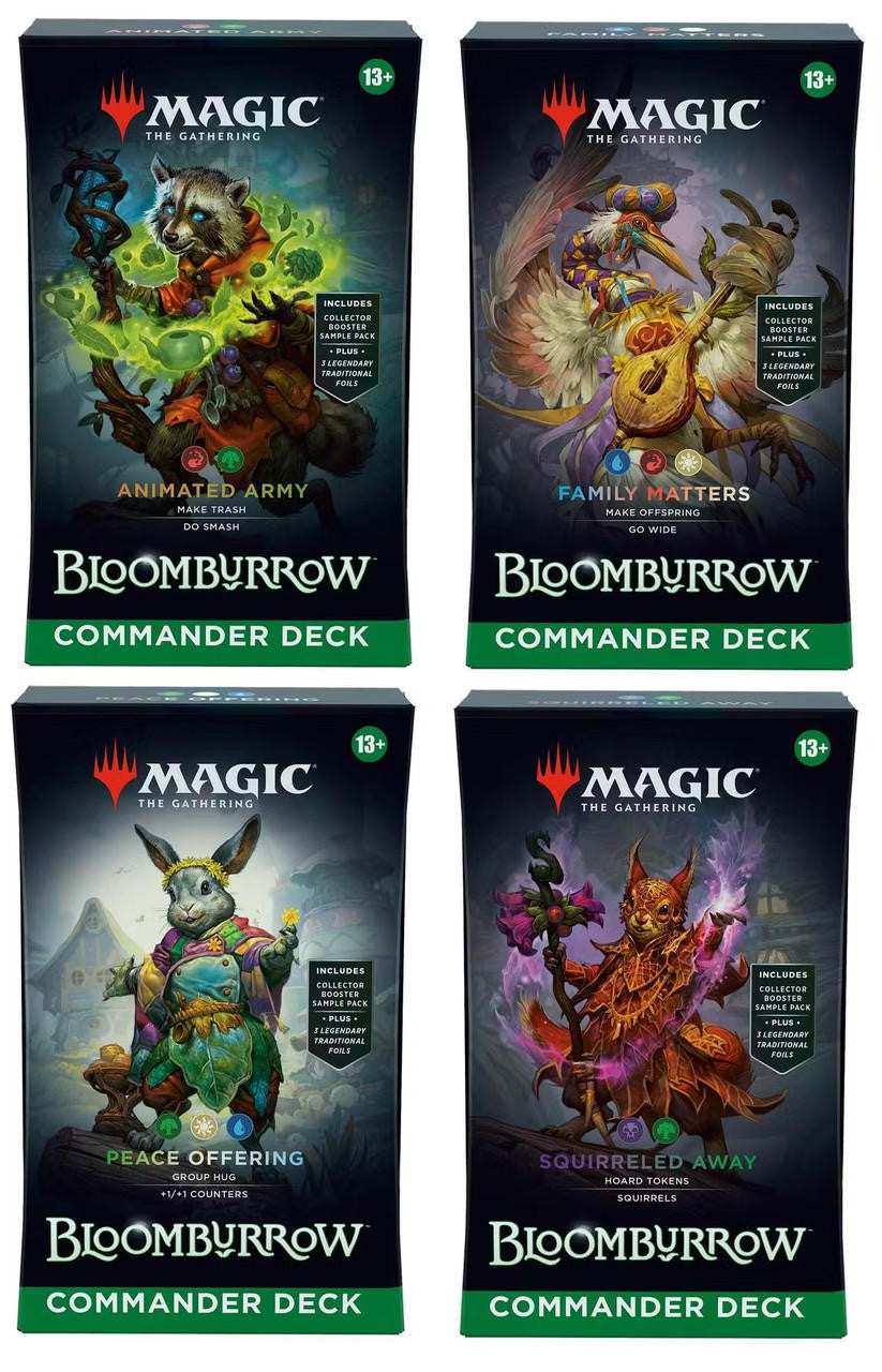 Bloomburrow Commander Deck Display