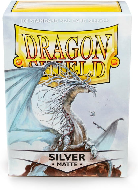 Dragon Shield Matte Sleeves - Silver (100-Pack)