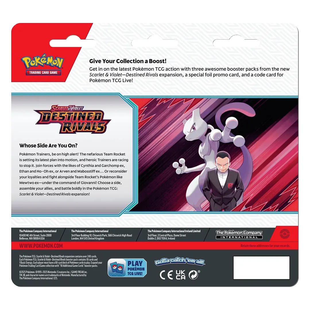 Destined Rivals 3 Pack Blister [Kangaskhan] - SV10: Destined Rivals (DRI)