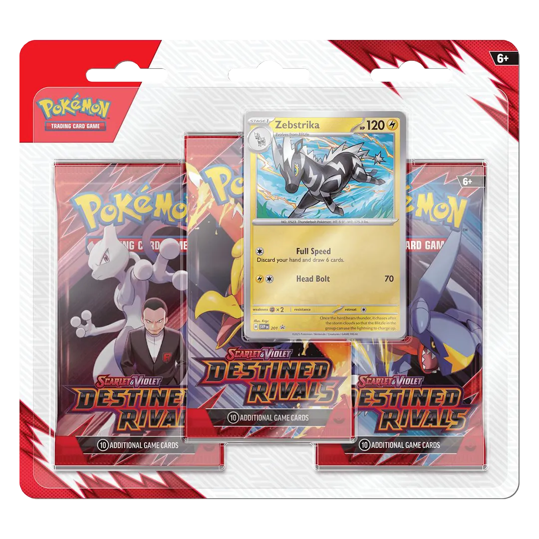 Destined Rivals 3 Pack Blister [Zebstrika] - SV10: Destined Rivals (DRI)