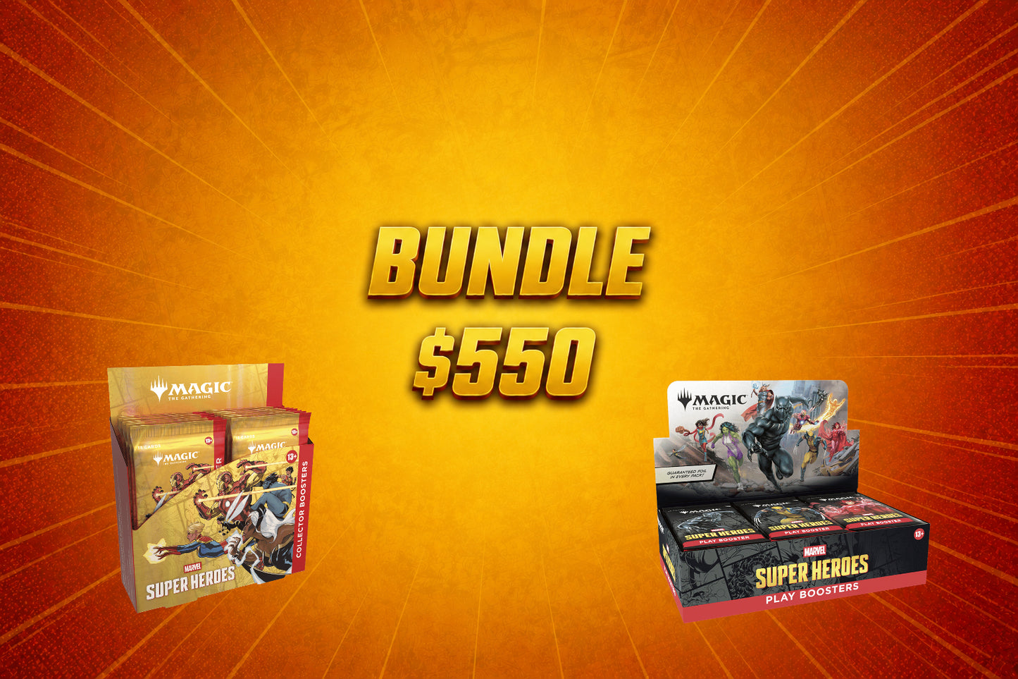 Magic: The Gathering | Marvel Super Heroes Play + Collector Bundle