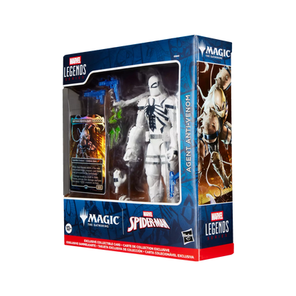 Marvel Legends Agent Anti-Venom sealed retail box front with Magic: The Gathering foil card