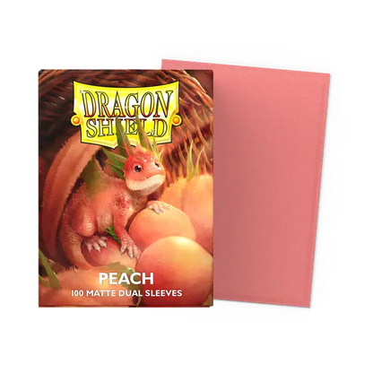 Dragon Shield Dual Matte Standard Sleeves - Peach (100-Pack)