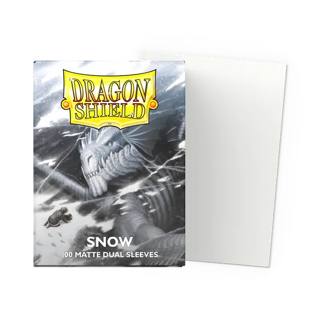Dragon Shield Dual Matte Standard Sleeves - Snow (100-Pack)