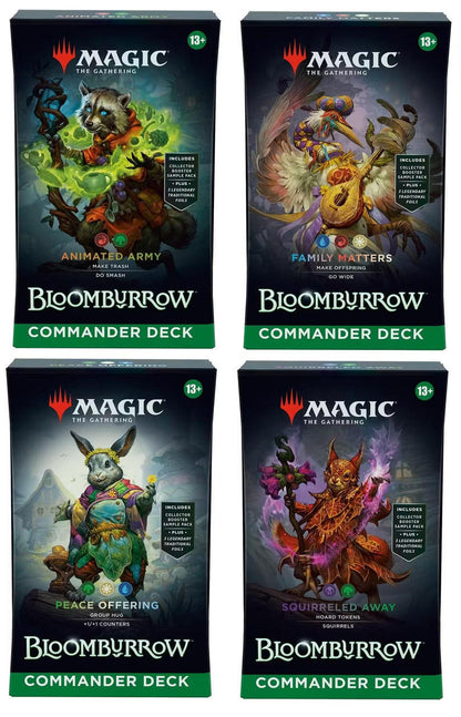 Bloomburrow Commander Deck Display