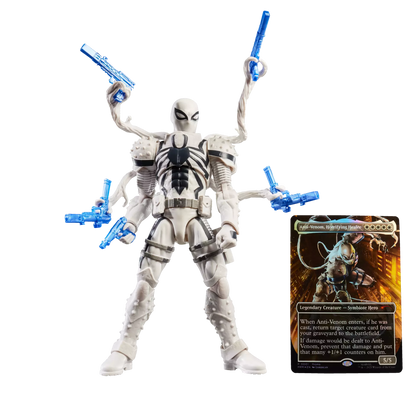 Marvel Legends Agent Anti-Venom action figure with exclusive Magic: The Gathering foil card