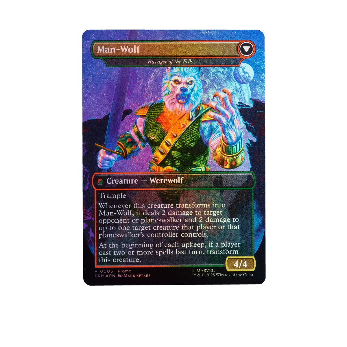 Exclusive Magic: The Gathering Man-Wolf foil card