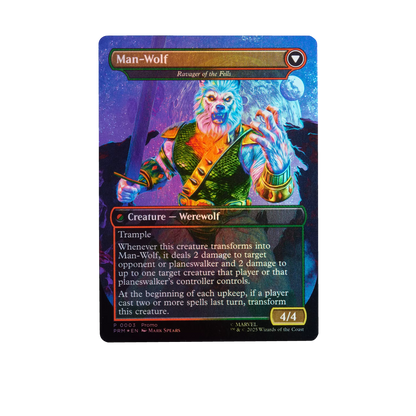 Exclusive Magic: The Gathering Man-Wolf foil card