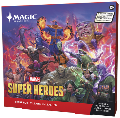 Magic: The Gathering Marvel Super Heroes Villains Unleashed Scene Box alternate packaging angle